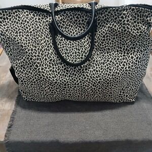 Diane Von Furstenberg  Lg. Animal Print Weekender Bag Luggage Boho Y2K NWOT